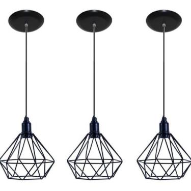 Imagem de Luminaria Pendente Aramado Modelo Diamante - ngc