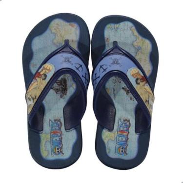 Imagem de Chinelo Infantil Menino Grendene Kids 23231 Piece Explorer Azul Escuro