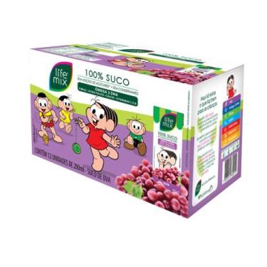 Imagem de Suco de Uva Mix  Life Pack com 12 Unidades 200ml Cada - Life Mix