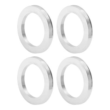 Imagem de INFINAUTO Anéis centralizados no cubo da roda do carro OD 93,1 mm para ID 67,1 mm eixo central de rodas amortecedores Hubrings liga de alumínio tom prata durável
