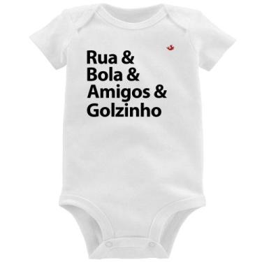 Imagem de Body Bebê Rua & Bola & Amigos & Golzinho - Foca na Moda, Branco, M