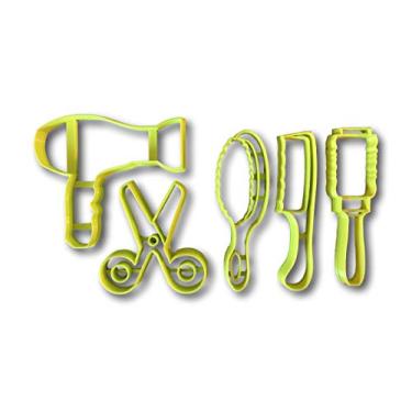 Imagem de Conjunto de cortador de biscoito para cabeleireiro de salão de beleza de 5 peças