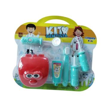 Imagem de Kit Brinquedo Infantil Dentista Verde 6 Peças Menino - Company Kids