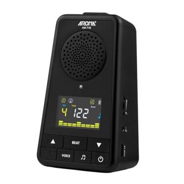 Imagem de Almencla Mini Metronoma Beat Tap fácil de usar de batida leve, metrônomo eletrônico, portátil para tambor de violino portátil para piano de flauta, Preto