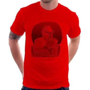 Imagem de Camiseta Home Office - Foca na Moda, Vermelho, M