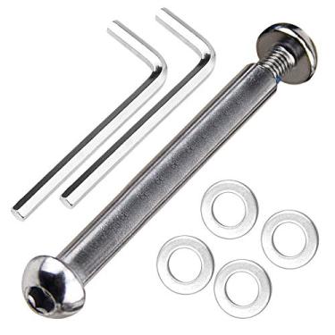 Imagem de OTFAITP M8 8mm x 8.8 Grau Eixo de Aço Carbono Allen Parafuso Conjunto para Frente Traseira 2 3 4 Rodas Stunt Scooter Traço Adolescente/Adulto Kick Scooter-800+lb Capacidade (73mm)