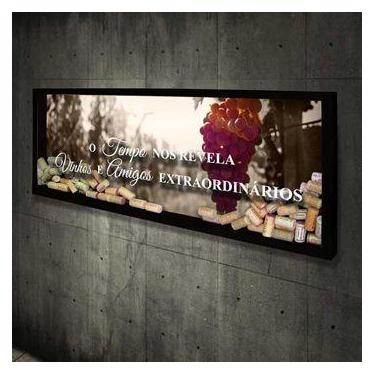 Imagem de Quadro para Rolhas Panorâmico - O Tempo nos revela - Quadro Novo, 90 x
