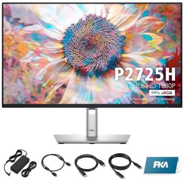 Imagem de FKA Monitor Dell P2725H - 27 Polegadas, Full Hd 1080P (1920 X 1080), 16:9 Ips, Tela De Monitor De Computador Com Displayport, Hdmi E Cabos Usb (Novo)