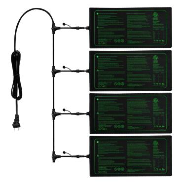 Imagem de Tapete térmico de mudas 4 em 1, almofada de aquecimento hidropônico quente para início de sementes internas, fabricação de cerveja e estufas, tapete térmico durável à prova d'água para estação de