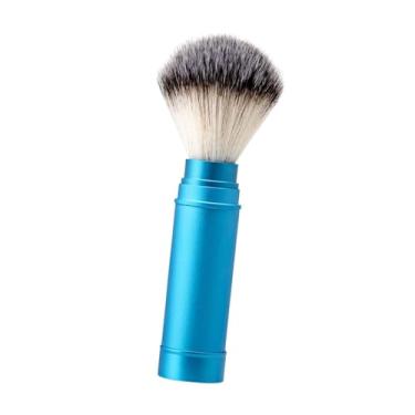 Imagem de harayaa Brush de barbear nylon cerdas homens portátil barba arbusta viagens de espuma facial pincel de barbear para barbear o marido de aniversário presente
