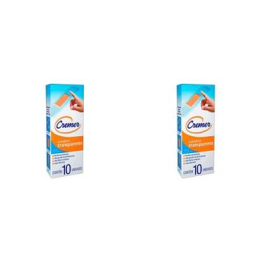 Imagem de Kit 2 Und Curativo Cremer Transparente Bordas Protetoras Com 10 Und