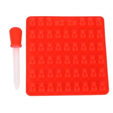 Imagem de Moldagem de Urso Gomoso Com Conta-gotas, Moldagem de Doces de Silicone de 53 Cavidades, Mini Padrão de Silicone Sem Deslizamento para Cubo de Gelo de Biscoito de Chocolate