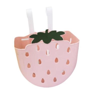 Imagem de Vaveren Cesto de cesta de bicicleta infantil cesta de triciclo para meninos garotas de bicicleta guidão de cesto de armazenamento pendurado para compras de, Rosa