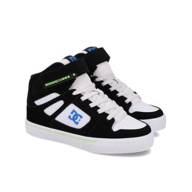 Imagem de DC Shoes Tênis de skate unissex infantil Pure Hi Top Ev, Preto/Azul/Branco, 12 Little Kid