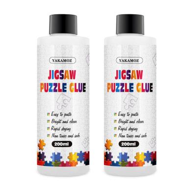 Imagem de Cola de quebra-cabeça YAKAMOZ atualizada, transparente, solúvel em água, 400 ml