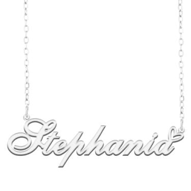 Imagem de A168A Colar de nome personalizado personalizado personalizado colar de nome banhado para mãe filha amizade feminino dia dos namorados aniversário de Natal ano novo, Metal, Sem pedras preciosas