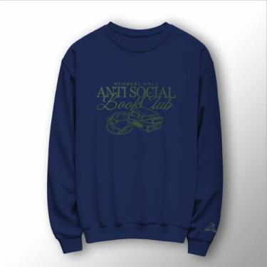 Imagem de Blusa Moletom Gola Careca Capuz Bolso Club Anti Social - Lobo Sete, GG