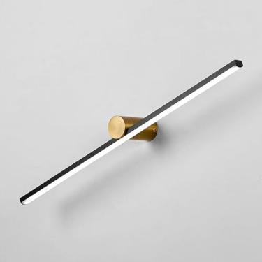 Imagem de HOSETEON Arandela de parede linear de LED minimalista preto ajustável lâmpada de lavagem de parede interior, g luzes de parede de fundo de sala lâmpadas de arandelas longas