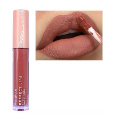 Imagem de Batom Líquido Ruby Rose Perfect Lips Alta Cobertura Efeito Matte Secag