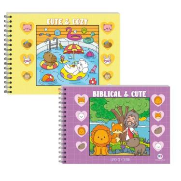 Imagem de Livro para pintar Biblical Violeta e Cute e Cute e Cozy Amarelo desenh