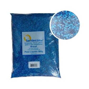 Imagem de Glitter Metalizado Azul Royal 61 Tinta De Parede 500gr - Lantecor