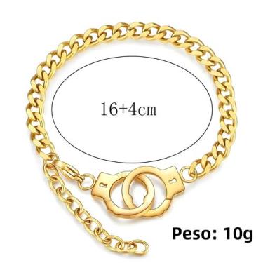 Imagem de Pulseira De Algemas Para Casais De Aço Inoxidável Joias Da Moda Presen