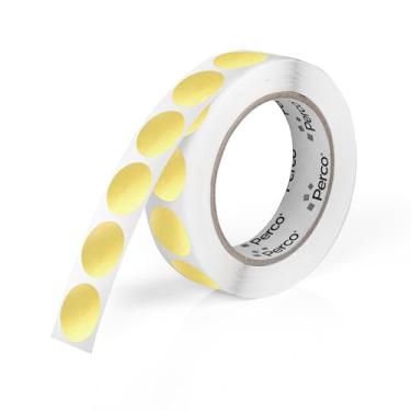 Imagem de Perco Etiquetas adesivas redondas douradas de 2,5 cm com adesivo permanente para convites de casamento - 1.000 etiquetas por rolo - Cores vibrantes, forte adesão - Feito nos EUA