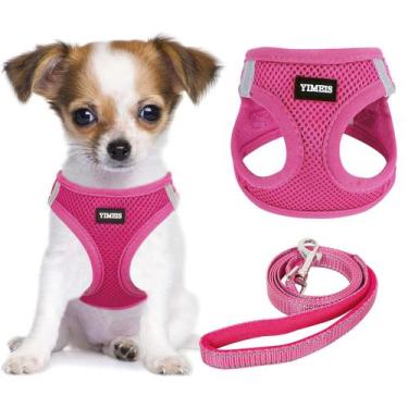Imagem de Conjunto de arnês e coleira para cães YIMEIS No Pull Soft Mesh Reflect