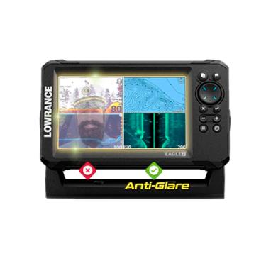Imagem de IPG Película protetora de tela antirreflexo feita para Lowrance Eagle 17.8 cm FishFinder com acabamento fosco, perfeita para uso externo para Eagle7