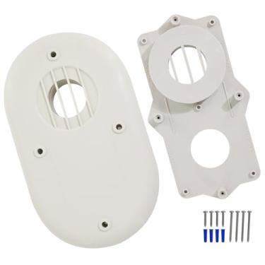 Imagem de ZNTVW SP20285 Kit de terminação de ventilação horizontal com parafusos para aquecedor de água a gás sem tanque de alta eficiência adequado para tubos de 5 cm, adequado para parede externa