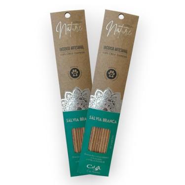 Imagem de Kit com 2 Incensos Naturais e Artesanais Vareta Nature Sálvia Branca