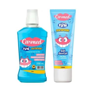 Imagem de Kit Carmed Fini Dentaduras  Enxaguante Bucal 250ml + Gel Dental 70g - 