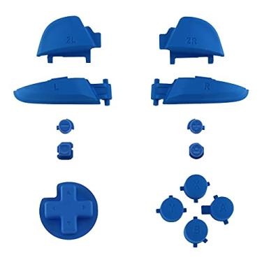 Imagem de eXtremeRate Blue Repair ABXY D-pad ZR ZL L R Teclas para controle Nintendo Switch Pro, conjunto completo de botões de substituição brilhante DIY com ferramentas para Nintendo Switch Pro - Controle não