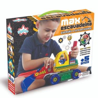 Imagem de Brinquedo Trator Max Escavadeira Big Star +5 anos Com Ferramentas Para