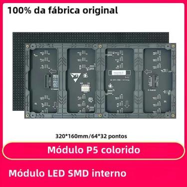 Imagem de Painel LED P5 Indoor 320x160mm - Tela para Sala de Conferência com Hub