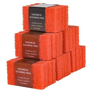 Imagem de Almofadas de limpeza de chapa portáteis para Blackstone, almofadas de esfregar que não arranham, almofadas de esfregaço de banheiro, esfregão de banheira, escova de limpeza de piscina, azulejo de