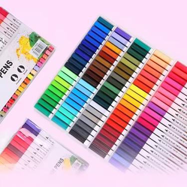 Imagem de Canetas Ponta Dupla Brush Pen 2 em 1 – 36 Cores para Lettering, Mandalas, Bullet Journal e Caligrafia Criativa