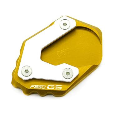 Imagem de Acc-Creativity Suporte de pé de motocicleta com ampliador lateral para placa de extensão compatível com BMW F750GS F850GS 2017-2019 (ouro F850GS)
