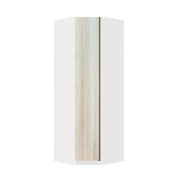 Imagem de Guarda Roupa Canto 1 Porta 83cm Branco Com Legno Crema