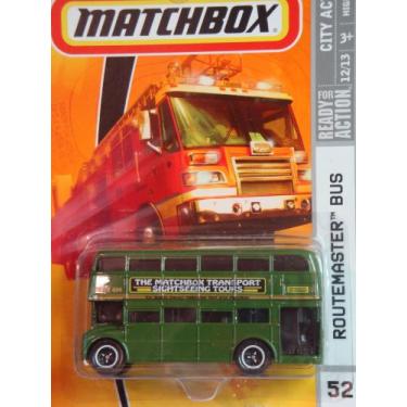 Imagem de Matchbox City Action Series #52 Routemaster Double Decker Bus Green "The Matchbox Transport Sightseeing Tours" 3 Lug Wheels Detailed Diecast Scale 1/64 Collector