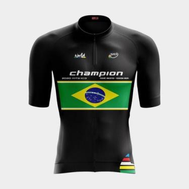 Imagem de Camisa de Ciclismo Masculina Bike Champions Brasil Manga Curta PRO 3 B