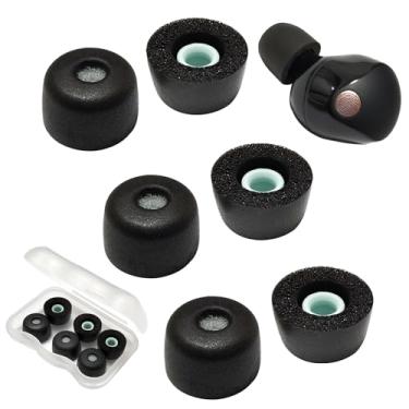 Imagem de Luckvan Pontas De Espuma Viscoelástica Para Fones Ouvido Sony Wf-1000Xm5 E Wf-1000Xm4, Encaixe Em Estojo Com Filtro Algodão, 3 Pares, Pretos, Grandes