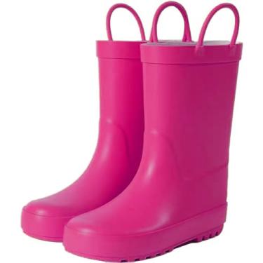 Imagem de Hbxooxts Botas De Chuva Infantis, Galochas Borracha Impermeáveis Para Meninos E Meninas, Infantis Com Estampa Divertida Fácil Manusear - 11 Little Pink