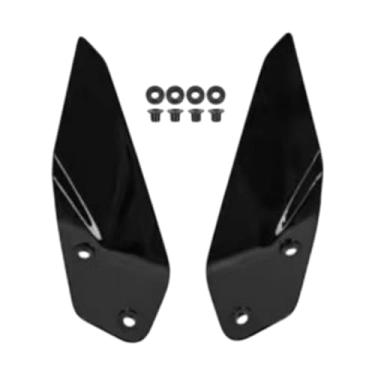 Imagem de NITAGO 2 Peças Defletores de Vento Laterais para Motocicleta, Peças Resistentes E Convenientes, Kit de Carenagem, Tanque de Gasolina, Painel de Cobertura Lat, Preto, Tamanho real