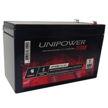 Imagem de Bateria Selada 12V 9ah Unipower Vrla Agm - Alarme, Nobreak