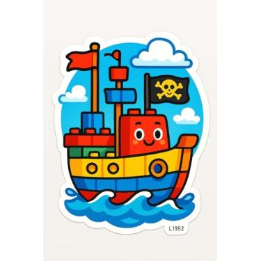 Imagem de Adesivo Infantil Navio de Blocos