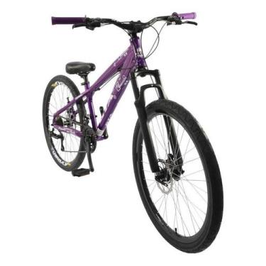 Imagem de Bicicleta 26 Gta Rebel Freeride Cor Roxo 21v Freio a Disco Aros Vmaxx 