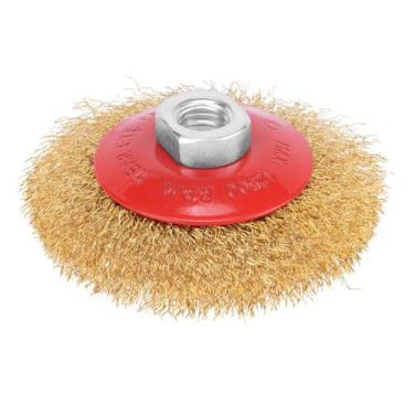 Imagem de Escova Circular de Aço Carbono Ondulada Latonada M14 4'' 746089 MTX - 