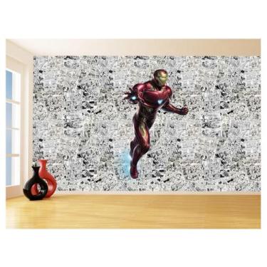 Imagem de Papel De Parede 3D Heróis Página Quadrinhos Hq 3,5M Nhma160 - Você Dec