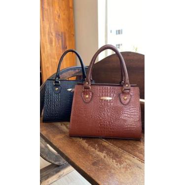 Imagem de Bolsa Média Couro Legítimo - Caprina, Marrom